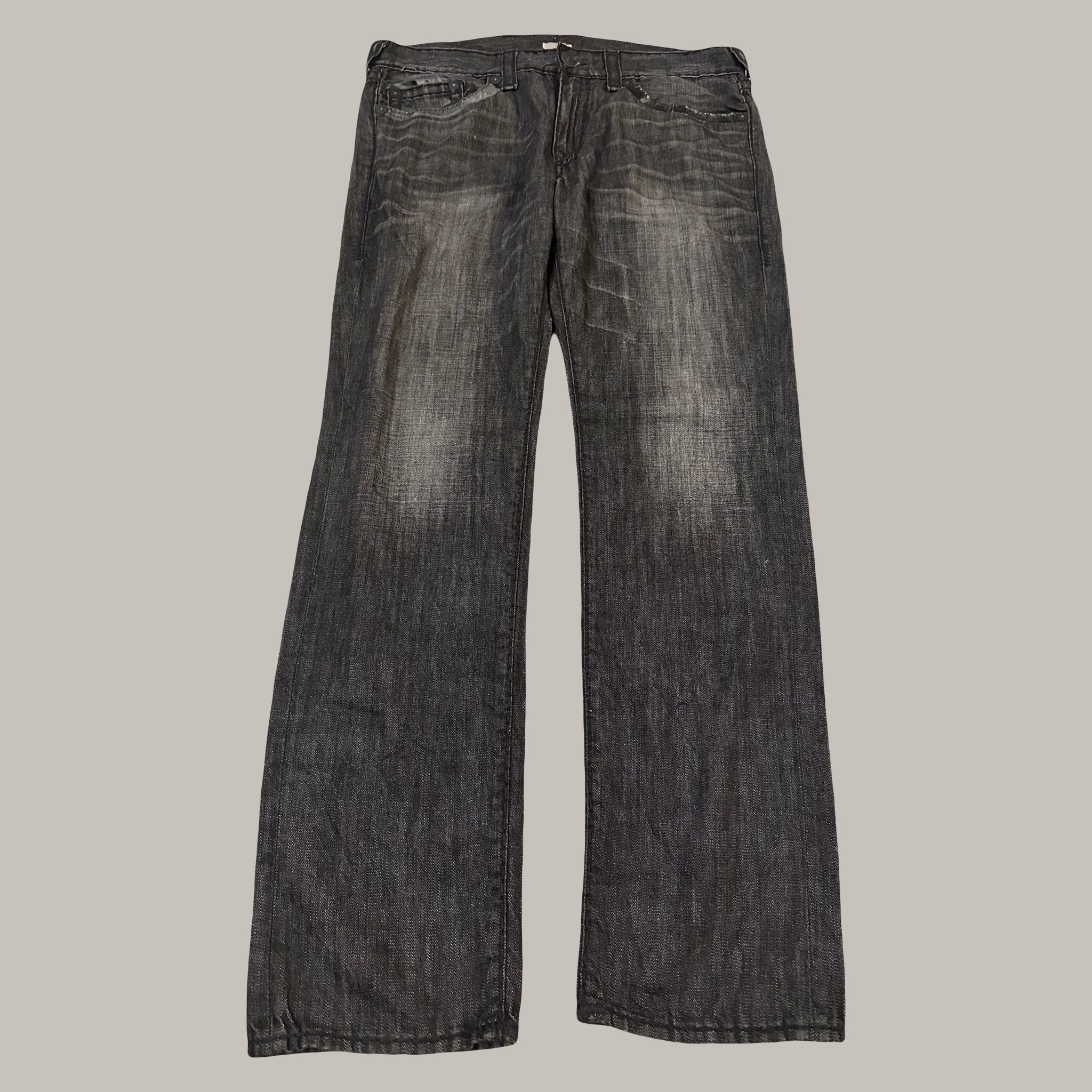 Black Washed Relaxed Jeans (36)