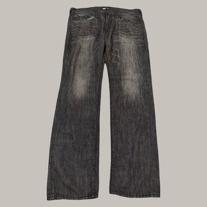 Black Washed Relaxed Jeans (36)